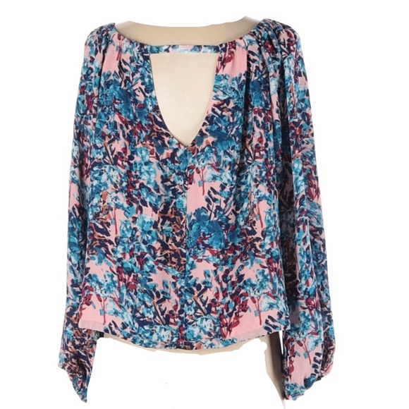 Parker Off Shoulders Floral Print English Garden Top Size XS - Picture 9 of 9